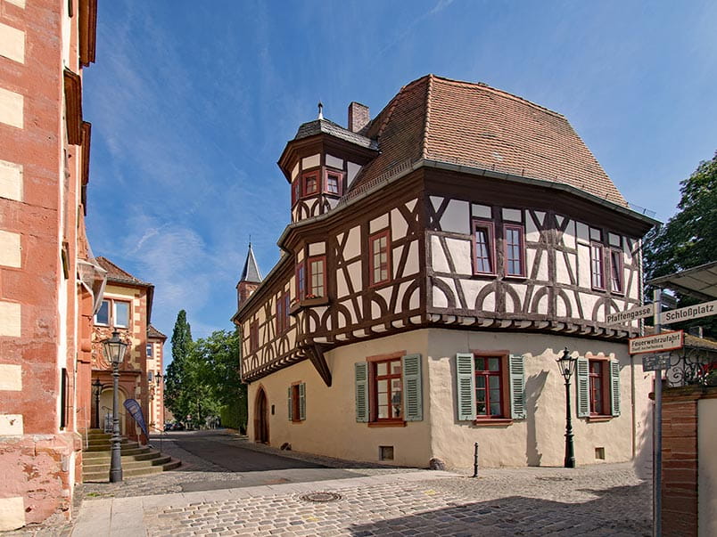 At the picturesque old town of Aschaffenburg, Bavaria, Germany